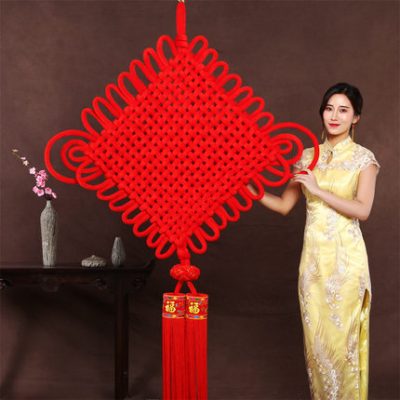 Trung Quốc nút thắt mặt dây chuyền hiên nền tường siêu cực lớn tường treo ban công bố trí bất động sản cột đèn lễ hội bàn giao trang trí