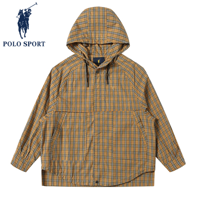 Áo khoác thể thao Polo dành cho nữ 2022 Mùa xuân thời trang mới Áo khoác có mũ trùm đầu kẻ sọc Đơn giản Áo khoác ngoài của phụ nữ