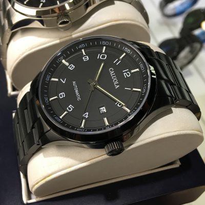 Đồng hồ Corolla nam đồng hồ cơ tự động thời trang đồng hồ nam màu đen hợp thời trang dây đai thép kinh doanh dây đai dạ quang không thấm nước