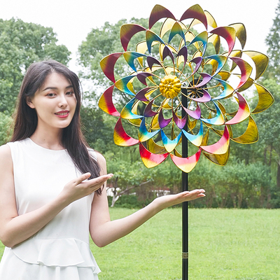 Cối xay gió sắt cảnh quan ban công sân vườn trang trí phụ kiện nhà trang trí ngoài trời trang trí sàn sáng tạo