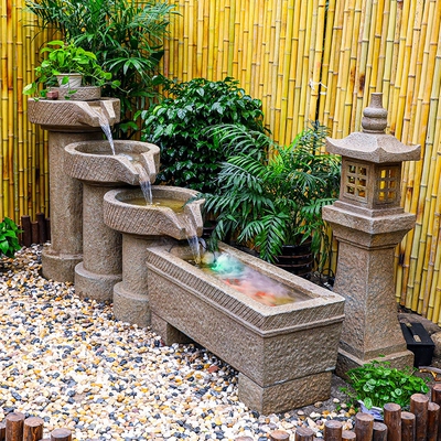 Vườn nước cảnh quan ao cá thác nước ngoài trời biệt thự trang trí ban công hòn non bộ đài phun nước cảnh quan tuần hoàn nước trang trí