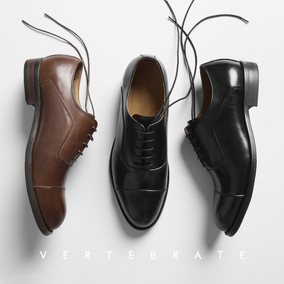 Quần áo nam có xương sống đơn giản khâu chính thức da kinh doanh lớp ngón chân da bò cổ điển giày vẽ tay đáy tổng hợp