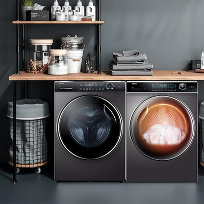 Bộ giặt sấy Haier Xianmei 176 lồng giặt máy giặt bơm nhiệt kết hợp máy sấy gia dụng 10kg thiết bị gia dụng thông minh