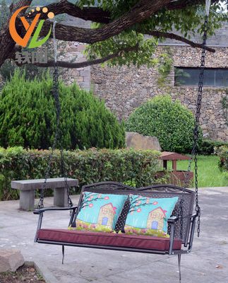 Yiyang ban công trong nhà ghế treo sân vườn nho ngoài trời giá treo giỏ xích đu lưới ghế màu đỏ đôi võng mây