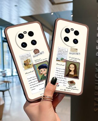 Chữ Van Gogh Ốp lưng điện thoại di động Huawei Mate40Pro giả da họa tiết dễ thương cho phụ nữ Ốp lưng bảo vệ Mate30Pro 40Pro + bao gồm tất cả các sản phẩm bao gồm chống rơi cao cấp màu đỏ lưới mới mt40e không phải phim hàng đầu