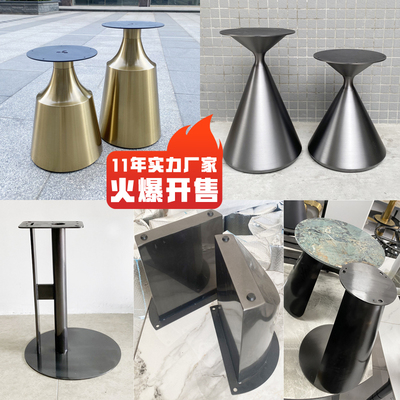 Bắc Âu tối giản bằng thép không gỉ bàn cà phê chân đá cẩm thạch góc bàn đá đĩa bên cạnh bàn kim loại hình tròn bàn cà phê khung đế tùy chỉnh