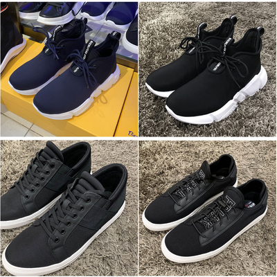 BIEM.L.FDLKK / Biyin Lefen giày nam đích thực phản mới giày thể thao da bò màu đen đơn giản