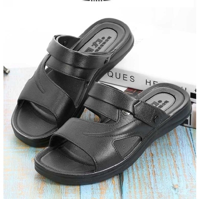 Dép nhựa kéo lại chống mòn chống trượt dép cao su kép chống trượt đế cao su nguyên sinh thoáng khí Giày nhựa nam hở mũi mới