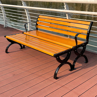 Ghế công viên ghế ngoài trời ghế dài ghế dài chống ăn mòn gỗ băng ghế ngoài trời sân nhựa gỗ giải trí sân vườn sắt nhôm