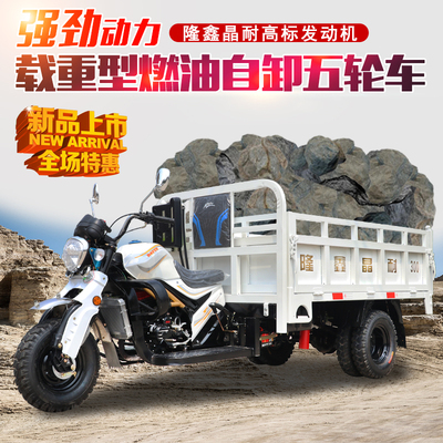 Loncin mô tô ba bánh năm bánh làm mát bằng nước tải trọng vua nhiên liệu xe ba bánh chạy xăng nông nghiệp tự dỡ tải nặng