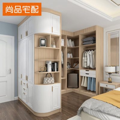 Nhà Shangpin với toàn bộ ngôi nhà tủ quần áo tùy chỉnh tủ áo choàng không cửa ngăn một cánh cửa đến phòng ngủ tổng thể hàng đầu tủ quần áo nội thất cải thiện nhà