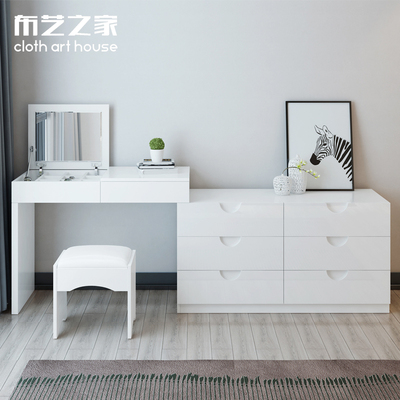 Bàn trang điểm Bắc Âu tủ lưu trữ một phòng ngủ tối giản hiện đại bàn trang điểm nhỏ lưới bàn trang điểm màu đỏ nhạt sang trọng cao cấp