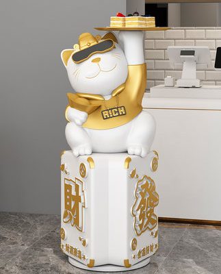 Mèo may mắn hạ cánh lớn trang trí chào mừng di chuyển khai trương quà tặng tân gia nhà mới phòng khách nhà quốc triều trang trí