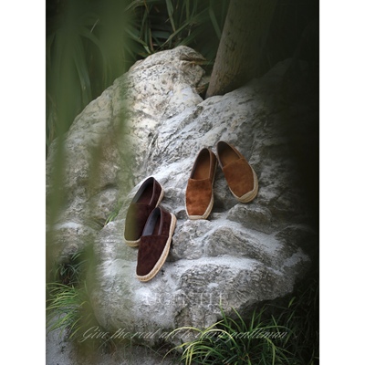 Dép nam Espadrilley của thương hiệu UG dành cho nam thương hiệu lốp da cashmere của Ý dệt tay