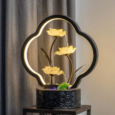 Đồ trang trí nước chảy kiểu Trung Quốc mới - Phụ kiện trang trí nhà phòng khách - Bàn trang trí cảnh nước - Quà tặng tân gia