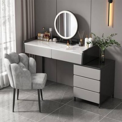 Bàn trang điểm phòng ngủ kiểu ý tối giản hiện đại bàn trang điểm cao cấp tủ đựng đồ tích hợp bàn trang điểm chung cư nhỏ sang trọng nhẹ nhàng