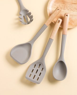 Kawashimaya spatula silicone spatula chảo chống dính nhiệt độ cao đặc biệt nấu ăn spatula colander thìa súp thìa bộ đồ dùng nhà bếp gia dụng