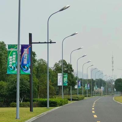 Hai mặt cột đèn đường cờ màn hình tùy chỉnh ngoài trời đường cột đèn cột dao cờ cộng đồng công viên cột đèn cột cờ cờ quảng cáo hai mặt