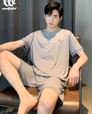 Bộ đồ ngủ của nam giới mùa hè ngắn tay modal mới phần mỏng cộng với kích thước bình thường đơn giản phù hợp với quần áo mặc nhà nam mùa hè