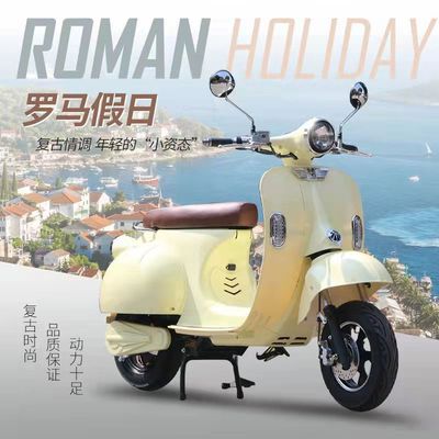 La mã kỳ nghỉ xe điện xe tay ga net màu đỏ vespa người lớn ắc quy xe mô tô cổ điển 6072V Hornet