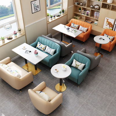 Quán trà sữa Net Red Cafe Ghế sofa Bàn ghế kết hợp Cửa hàng tráng miệng Khu vực nghỉ ngơi Phòng tiếp tân Quầy bar Đặt phòng Xe đưa đón đôi