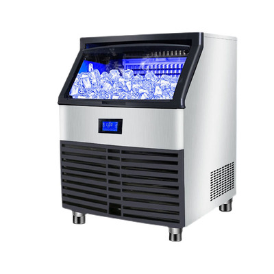 Máy làm đá thương mại 120 kg đá vuông làm mát bằng không khí lớn và nhỏ một quán trà sữa bar Máy làm đá vuông KTV