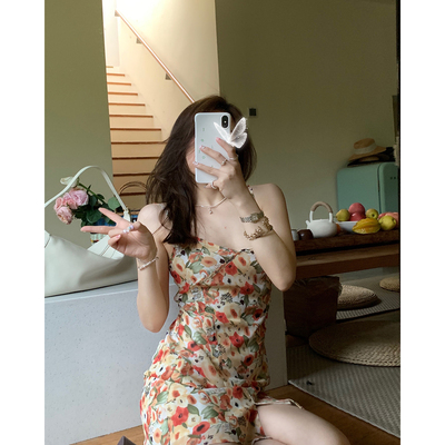 SUNNYDAND Homemade "Beautiful Encounter" Summer Váy Vest Hoa 4 Màu Cực Đẹp