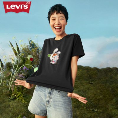 Levi's® x SooyaStudio Bộ sưu tập Mùa hè Áo thun nữ tay ngắn hoạt hình Patch A4340