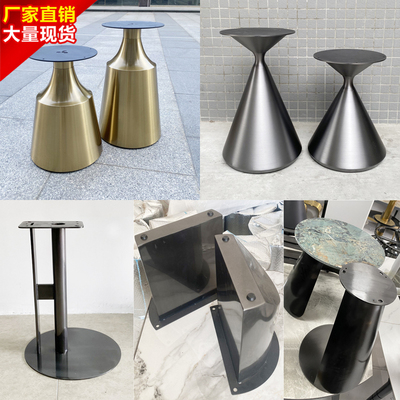 Bắc Âu ánh sáng sang trọng bằng thép không gỉ bàn cà phê chân đá cẩm thạch góc bàn đá đĩa bên bàn kim loại tròn bàn cà phê khung đế tùy chỉnh