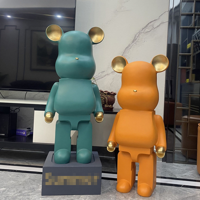 Ánh sáng Bắc Âu phòng khách sang trọng từ sàn đến trần nhà heo đất lớn lưới màu đỏ bạo lực trang trí gấu trang trí nhà hiện đại tủ TV trang trí