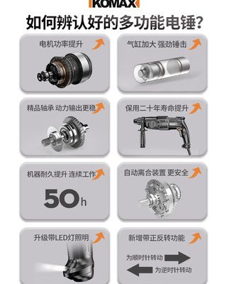 Dụng cụ điện gia dụng Comex khoan điện máy khoan va đập bê tông Đức nhẹ điện xoay điện búa điện chọn công suất cao