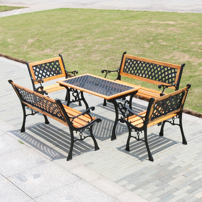 Ghế công viên ngoài trời ghế sắt rèn chống ăn mòn bàn ghế thư giãn tựa lưng ghế nghỉ chân gang sân vườn ngoài trời