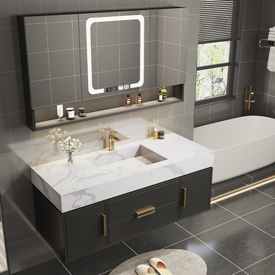 Slate một chậu tủ phòng tắm kết hợp hiện đại tối giản nhẹ nhàng sang trọng chậu rửa chậu rửa tủ chậu rửa phòng tắm