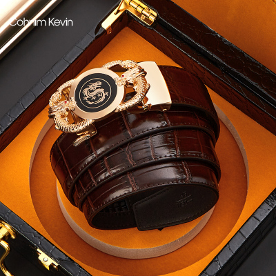 Thắt lưng Cohnim Kevin thắt lưng da nam 2021 da bò mới thắt lưng tự động khóa thắt lưng trẻ trung hợp thời trang