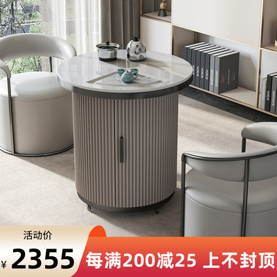 Ban công bàn trà nhỏ kết hợp ghế bộ bàn trà một bàn trà đá sang trọng nhẹ bàn trà hiện đại gia đình tối giản bàn trà nhỏ