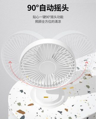 Lắc đầu quạt nhỏ nhà bếp nhà vệ sinh phòng tắm treo tường không cần đục lỗ gắn tường ký túc xá sinh viên nhỏ sạc usb