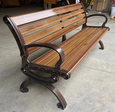 Ghế gỗ ngoài trời chống ăn mòn trung tâm mua sắm phòng chờ bên ngoài băng ghế công viên sợi carbon ghế công viên hợp kim nhôm ghế sau sân trong