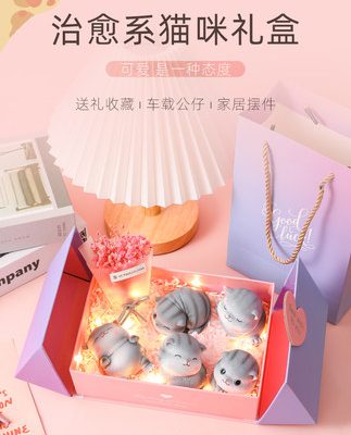 Trang trí máy tính để bàn mèo trang trí nhà sáng tạo phòng khách tủ tivi văn phòng in nâng cao chữa bệnh đồ vật nhỏ