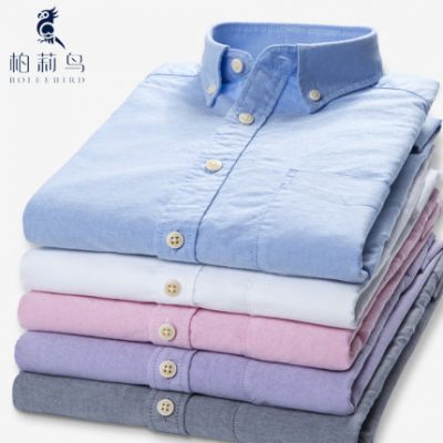 Baili Bird cotton Áo sơ mi nam dài tay áo sơ mi dài tay của nam giới trung niên bình thường áo khoác cotton mùa xuân và mùa hè áo sơ mi ngắn tay