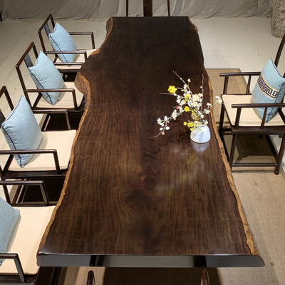 Gỗ mun bảng lớn gỗ rắn gỗ gụ bàn trà bàn trà bàn cà phê văn phòng họp cuốn sách bàn ăn màu tím nhạt sơn vàng trường hợp đồ nội thất