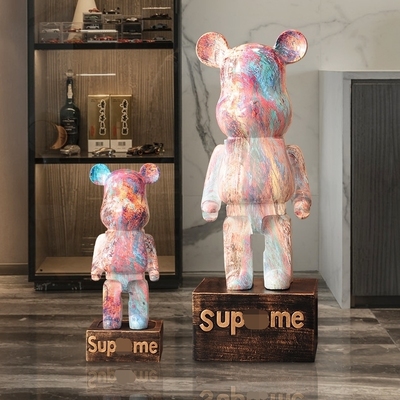 Net gấu đỏ heo đất phim hoạt hình sáng tạo phòng khách trang trí nhà Tủ TV bên cạnh con gấu hung bạo vật trang trí lớn