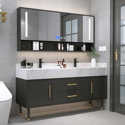 Slate đôi chậu phòng tắm tủ kết hợp hiện đại tối giản bàn rửa nhà vệ sinh tùy chỉnh bồn rửa mặt bồn rửa mặt tủ gương