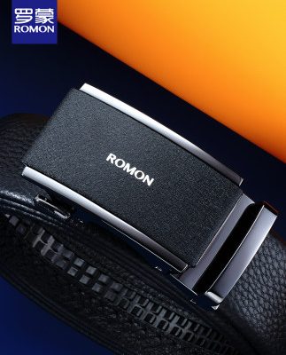 Romon 1597 thắt lưng nam da khóa tự động chính hãng lớp đầu tiên thắt lưng da bò phù hợp với doanh nhân thắt lưng nam