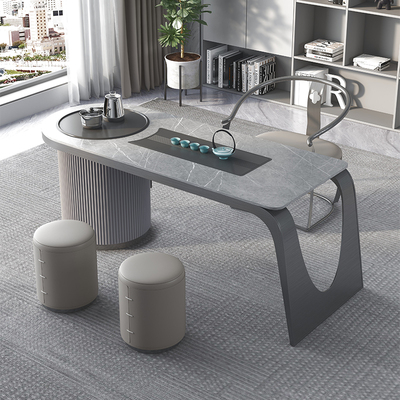 Phong cách Ý nhẹ nhàng sang trọng bàn trà đá bàn ghế kết hợp đơn giản hiện đại căn hộ nhỏ nhà kung fu bàn trà văn phòng một bàn trà