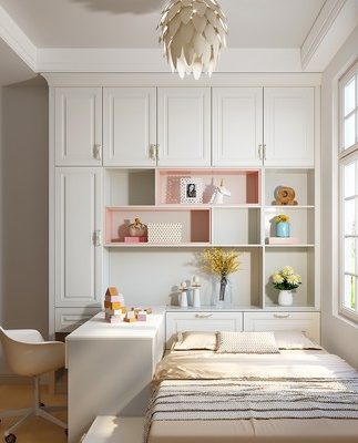 Lin's Wood Industry Tủ quần áo giường ngủ Tatami Tích hợp Phòng trẻ em Toàn bộ Ngôi nhà Nội thất tùy chỉnh Tổng thể Cửa sổ Bay Phòng ngủ nhỏ