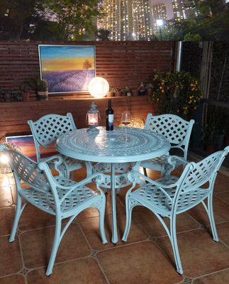 Bàn ghế nhôm đúc siêu nhỏ bàn ghế ngoài trời sân vườn ban công sân trong nhà bàn ghế thư giãn ngoài trời kết hợp bàn ghế sắt rèn