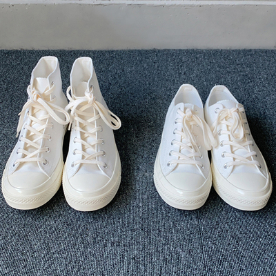 Hàn Quốc Dongdaemun nam giới mua giày vải cổ điển Phiên bản Hàn Quốc của trường đại học phong cách hoang dã sang trọng xu hướng Nhật Bản giày nhỏ màu trắng