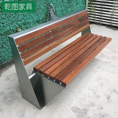 Ghế công viên Ghế dài ngoài trời Ghế dài bằng thép không gỉ Sân vườn Ghế dài ngoài trời Ghế dài khử trùng Gỗ ngoài trời Ghế gỗ rắn