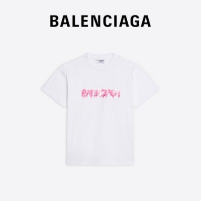BALENCIAGA Balenciaga 22 mùa xuân mới SLIME dành cho phụ nữ áo phông cổ tròn đơn giản giản dị