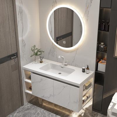 Tủ phòng tắm hiện đại tối giản kết hợp chậu rửa phòng tắm chậu rửa đặt nhẹ tấm đá sang trọng chậu tích hợp